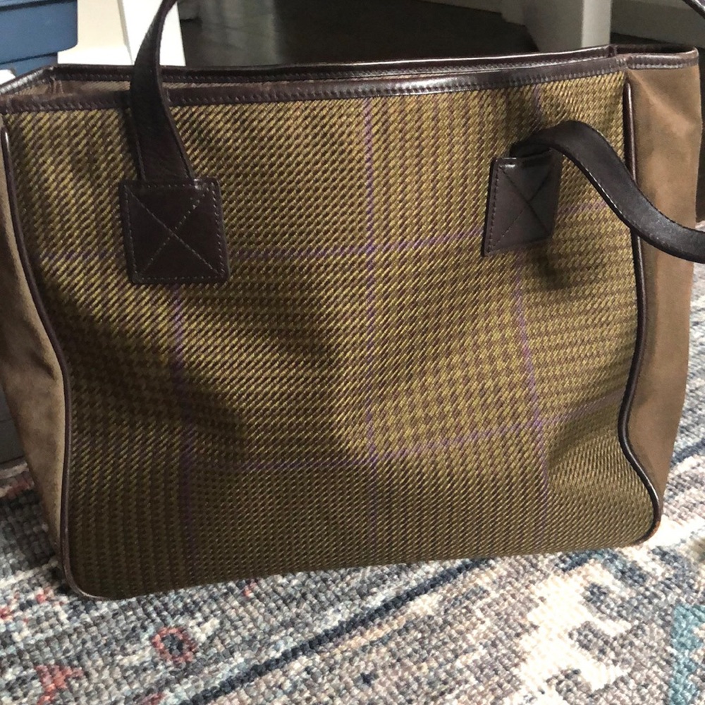Ralph Lauren houndstooth plaid bag. Vintage!